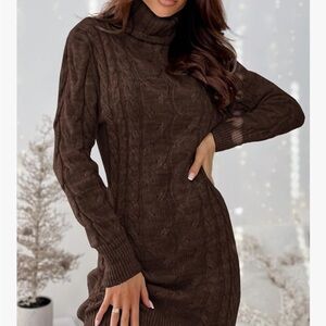 NWT Brown Knit sweater Dress